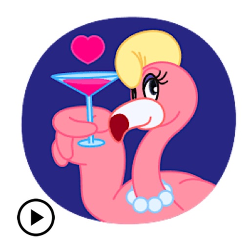Animated Charming Flamingo icon