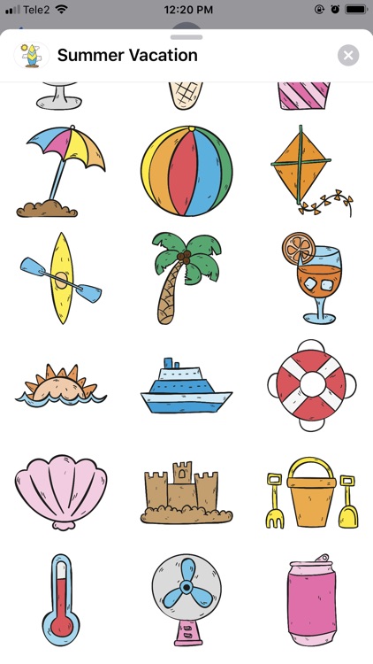Summer Vacation Stickers