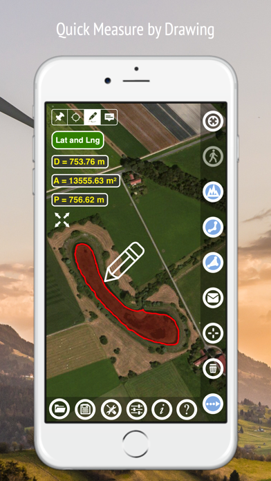 Planimeter - Field Area Measure on Map and by GPS Tracking Screenshot 7