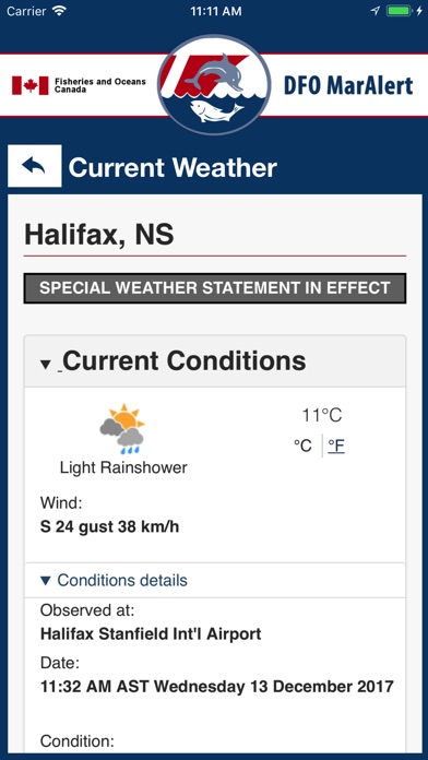 DFO MarAlert screenshot 3