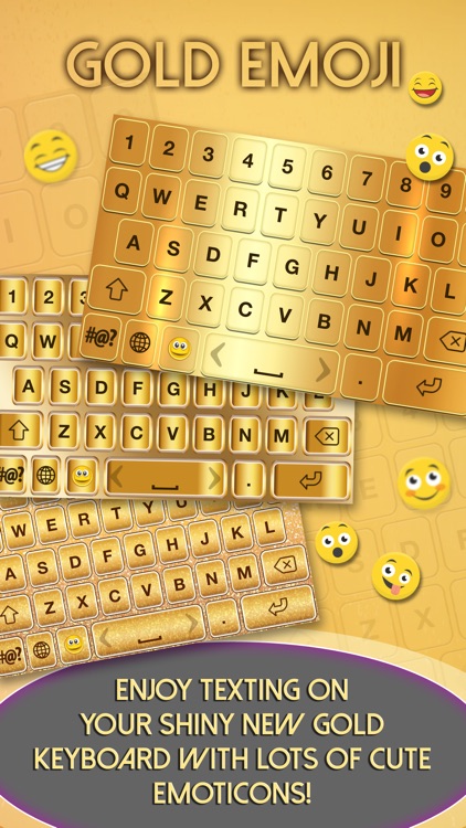 Gold Emoji Keyboard Themes