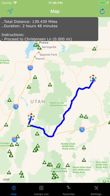 Utah – Camping & RV spots screenshot-3