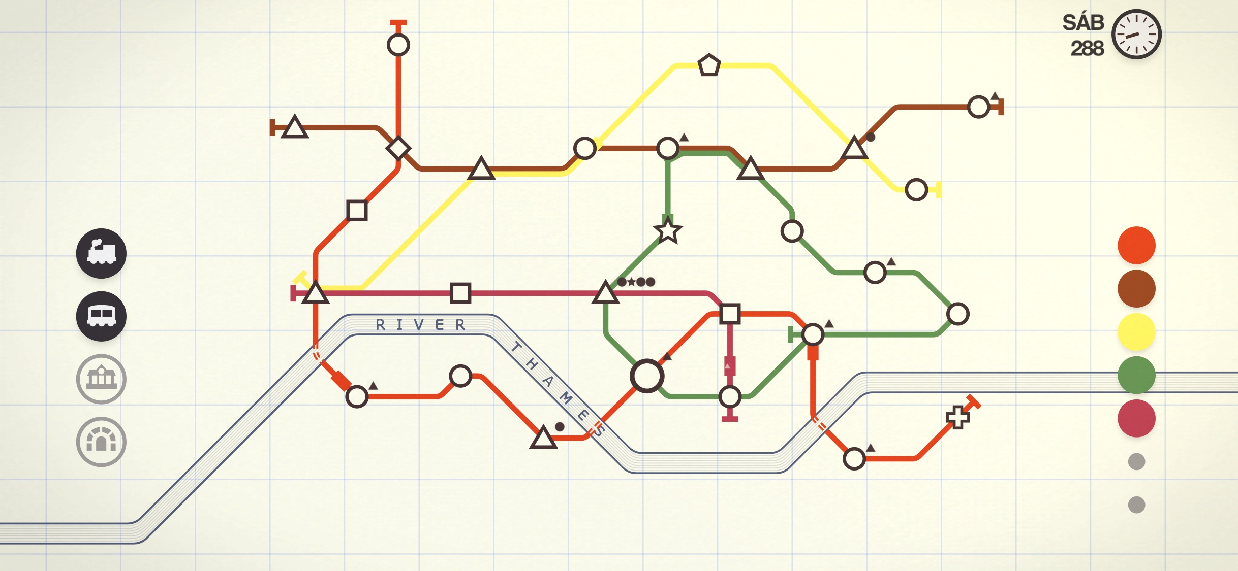 Screenshot do app Mini Metro