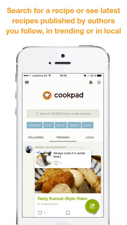 Cookpad - great recipe sharing screenshot-0