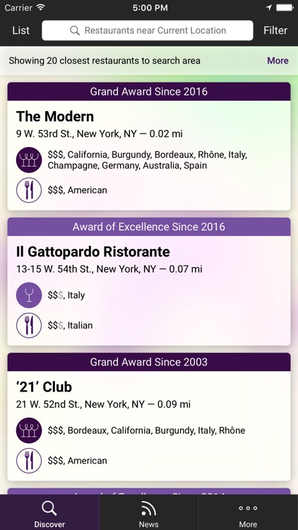 Restaurant Awards