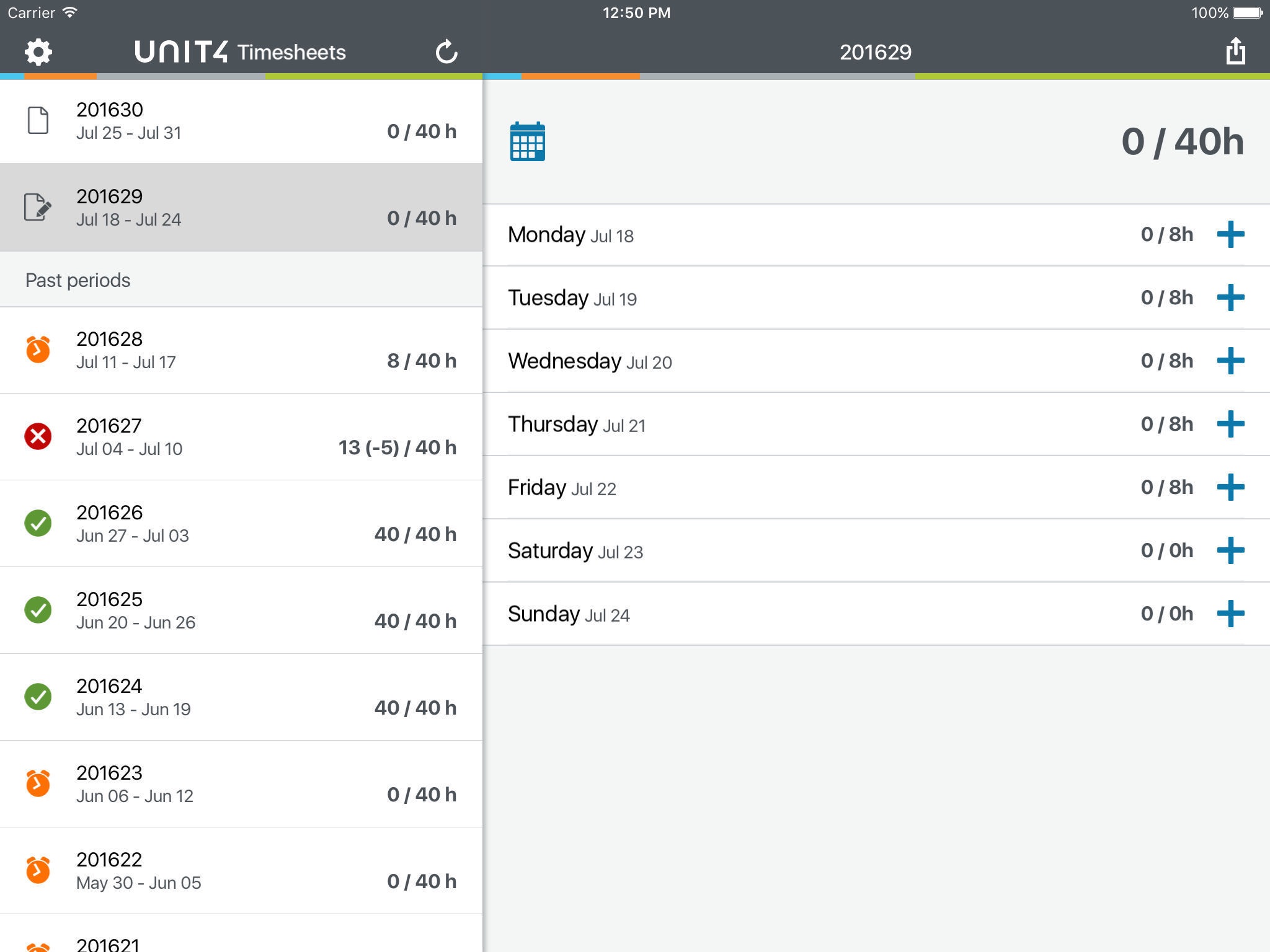 Unit4 Timesheets M4 screenshot 4