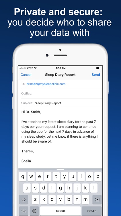 Sleep Diary with data export screenshot-3