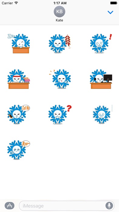 Cute Snowflake Emoji Sticker screenshot 3