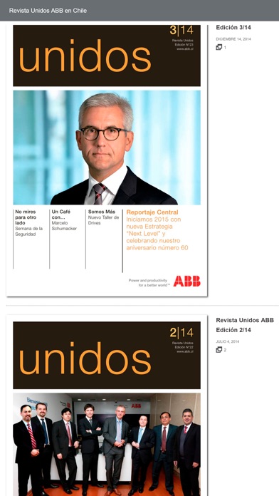 Revista Unidos ABB en Chile screenshot 3