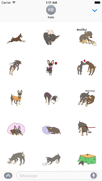 MinPinMoji - Miniature Pinscher Dog Sticker