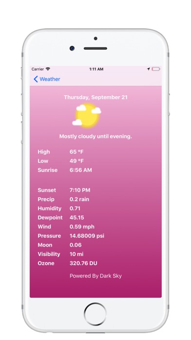 Weather - Lite - Pink screenshot 2
