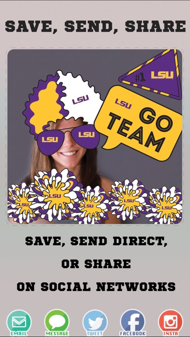 LSU Tigers PLUS Selfie Stickers screenshot 4