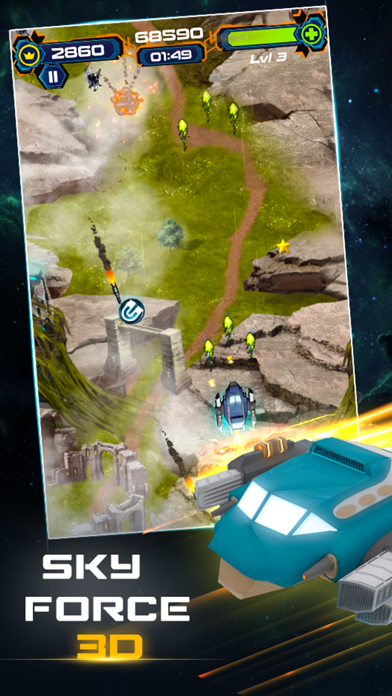 How to cancel & delete 3D Sky Force : Space Shooter from iphone & ipad 1
