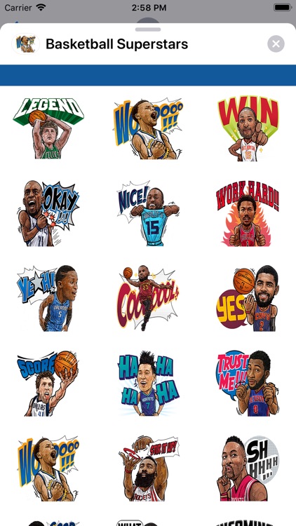 Basketball Superstars Stickers