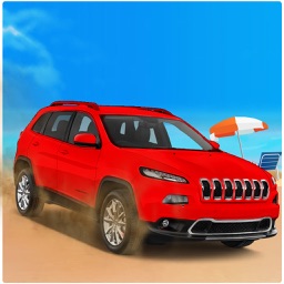 Beach SUV jeep Stunts Driving