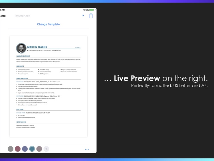 Resumes by Nobody - Resume Builder, 25 Templates screenshot-3