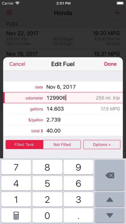 Road Trip MPG Lite