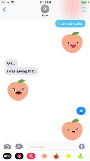 Cute Peach Stickers(圖3)-速報App