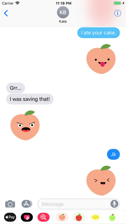 Cute Peach Stickers