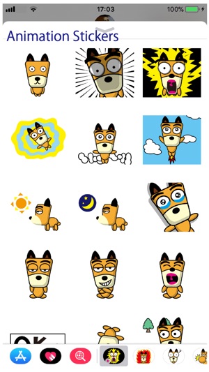 TF-Dog Animation 6 Stickers