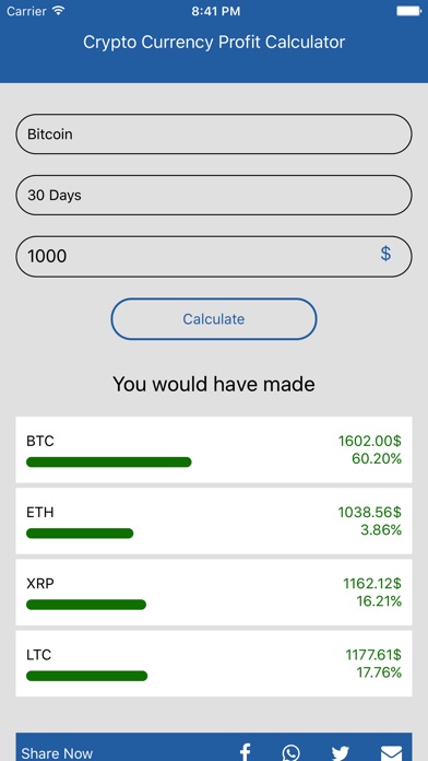Crypto Currency Profit Calc screenshot 2