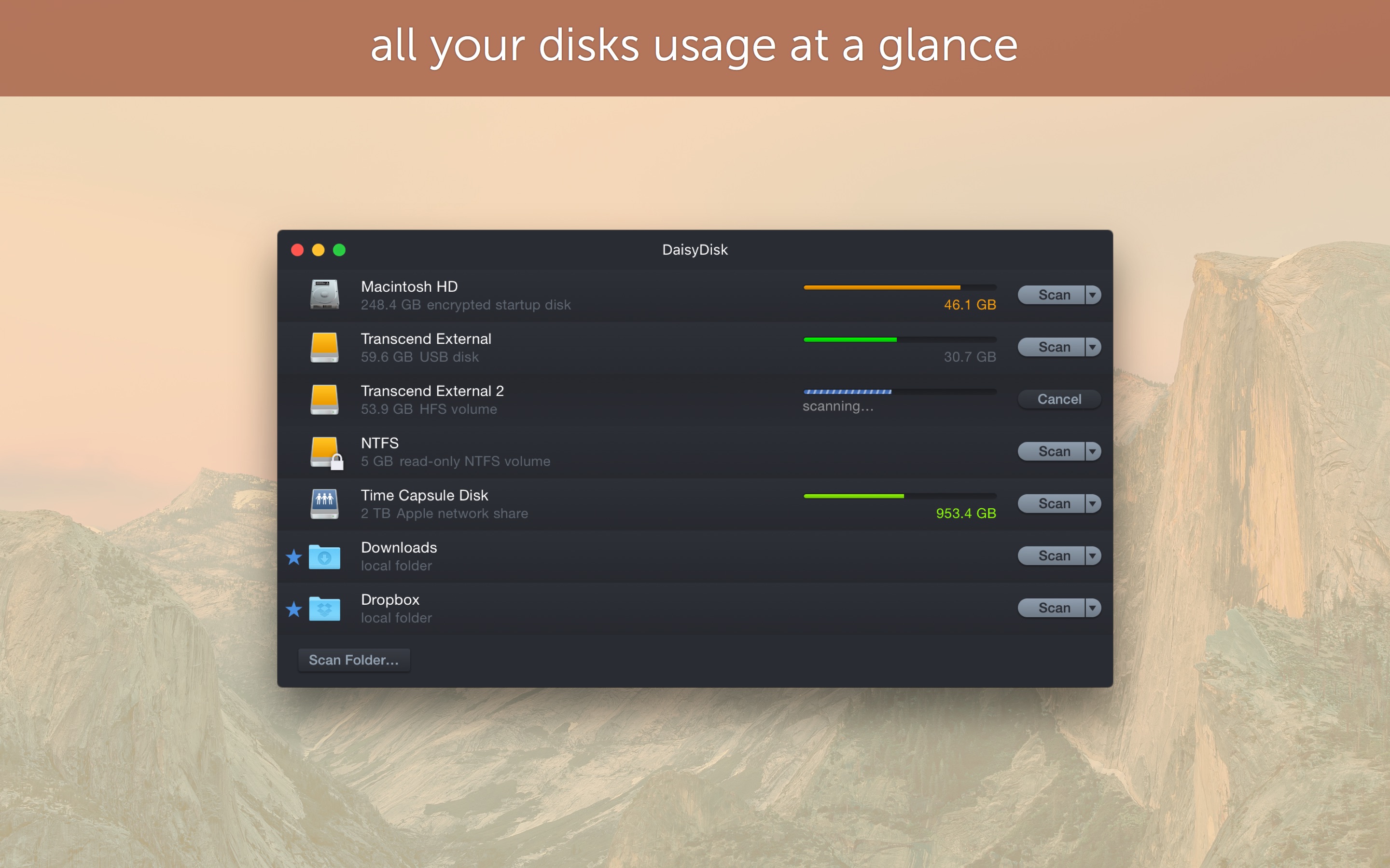 Screenshot do app DaisyDisk