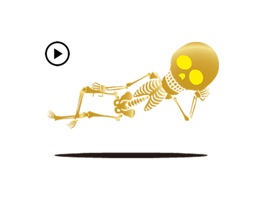 Animated Funny Golden Skeleton
