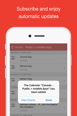 Canadian Holidays Calendar screenshot 3