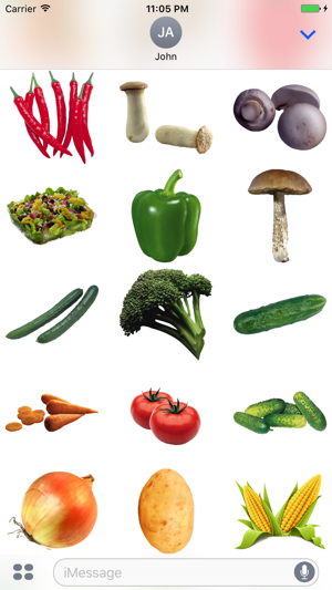 Vegetables Stickers for iMessage(圖2)-速報App