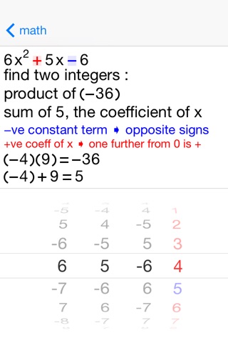 Quadratic Factoring screenshot 2