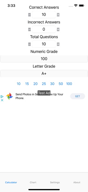 Easy Grader Chart