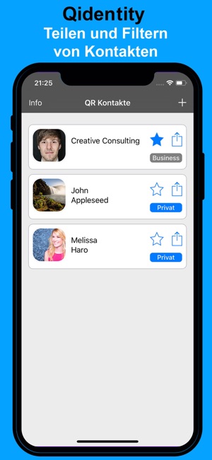 Qidentity - Kontakte teilen(圖2)-速報App