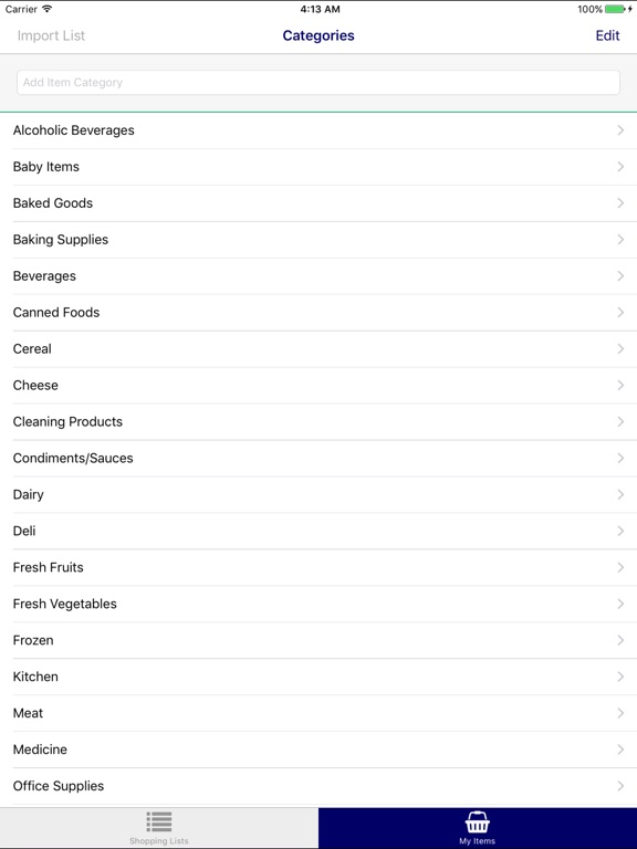 Shopping/Grocery List Pro Screenshots