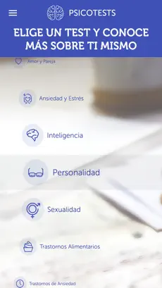 Captura 1 PsicoTests iphone