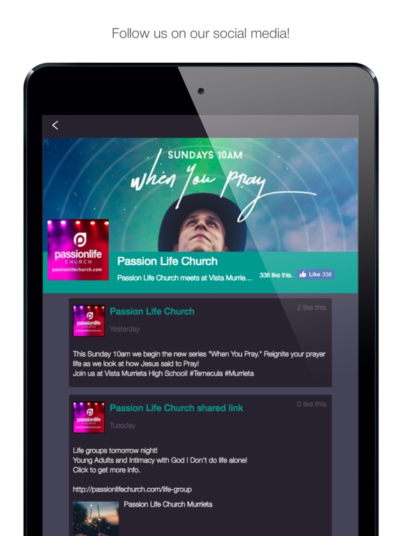 iPad Image of Passion Life Church -Murrieta
