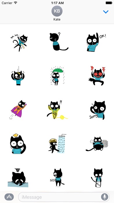 Naughty Black Cat Sticker Packs screenshot 2