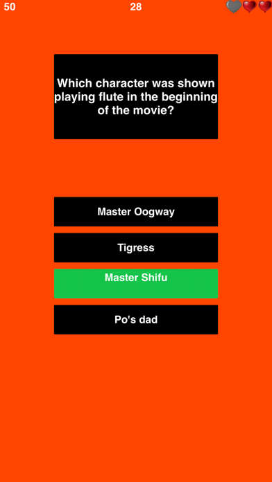 Trivia for Kung Fu Panda -Martial Arts Comedy Film screenshot 3