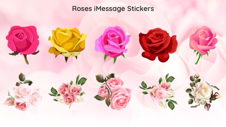 Romantic Roses Sticker Wishes