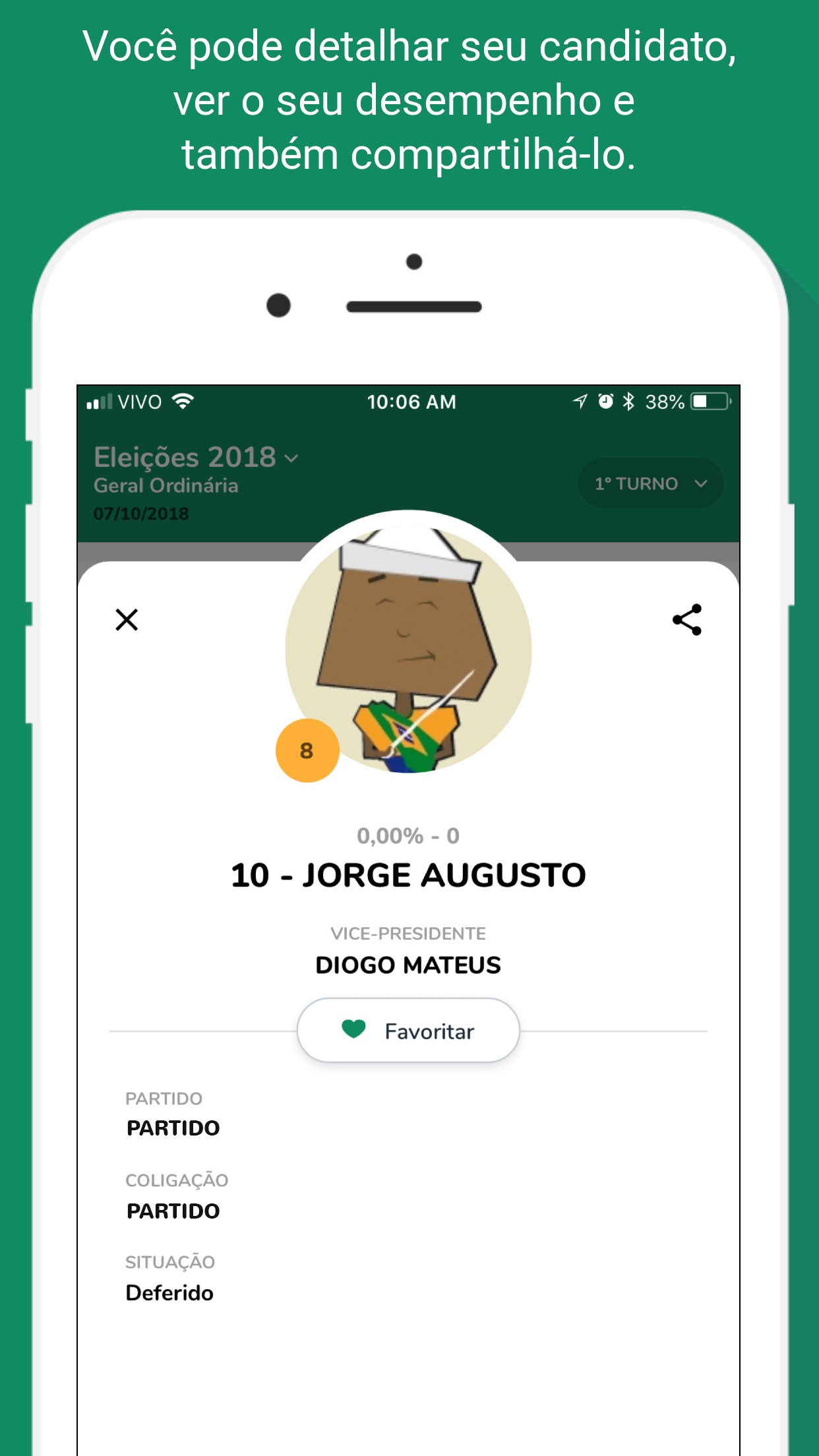 Screenshot do app Resultados