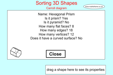 Sorting 3D Shapes Carroll screenshot 3