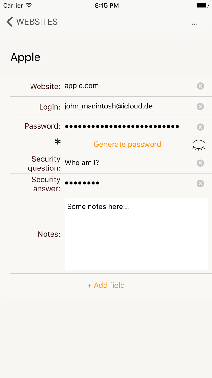 Tresor - password manager