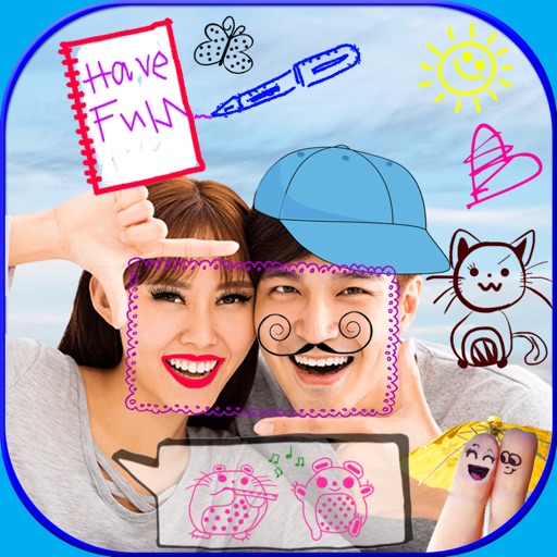 Draw and Write Text on Photo Icon
