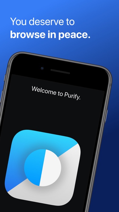 Purify Blocker: Fast, Clutter-free Web Browsing in Safari Screenshot 1