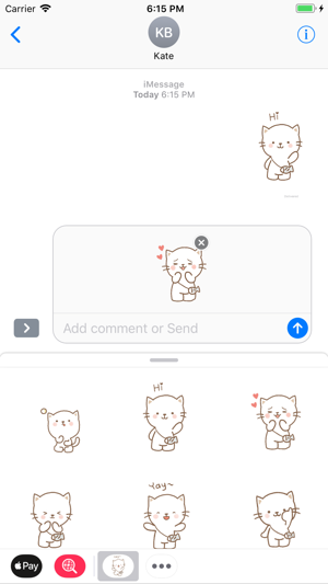 White Kitty Moving Emoji(圖1)-速報App