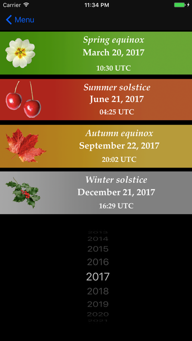Équinoxes et Solstices screenshot 2