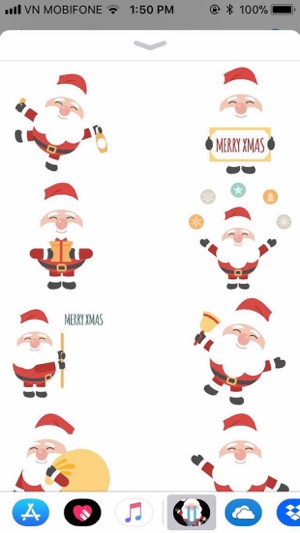 Xmas Santa Ornaments Sticker