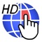 A web browser app that can be used to navigate the world wide web with one hand using a series of kinetic hand movements