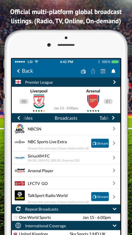 Live Soccer TV: Scores & Stats