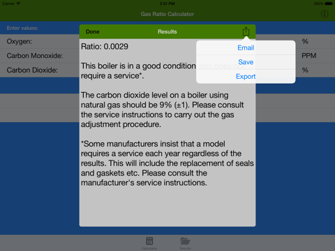 Gas Ratio Calculator screenshot 3