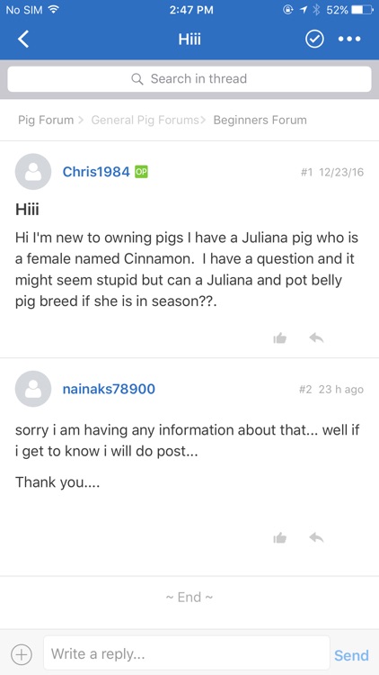 Pig Forum